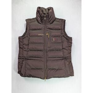 Gersemi Sz M Brown Mia Equestrian Down Puffer Vest Adj Waist,High Collar,Pockets